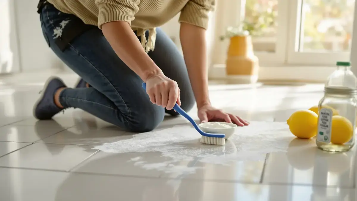 Natuurlijke reinigingsmethoden laten doffe tegels en voegen snel weer glanzen